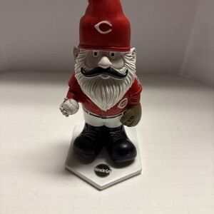 MLB Cincinnati Reds Baseball "Get Your 'Stache On" Garden Gnome Miracle Grow